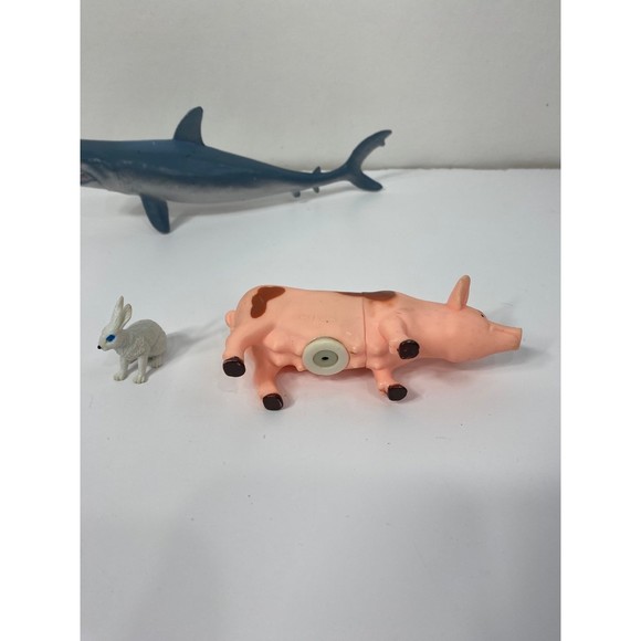 Various Animal Toy Lot Shark, Snake Horse Pig Bunny Armadillo Elephant Monkey - Picture 6 of 8